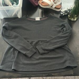 Dark Gray Waffle Knit Sweater
